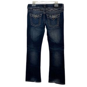 Y2K Maurices Premium Low Rise Bootcut Jeans, bedazzled, size 7/8